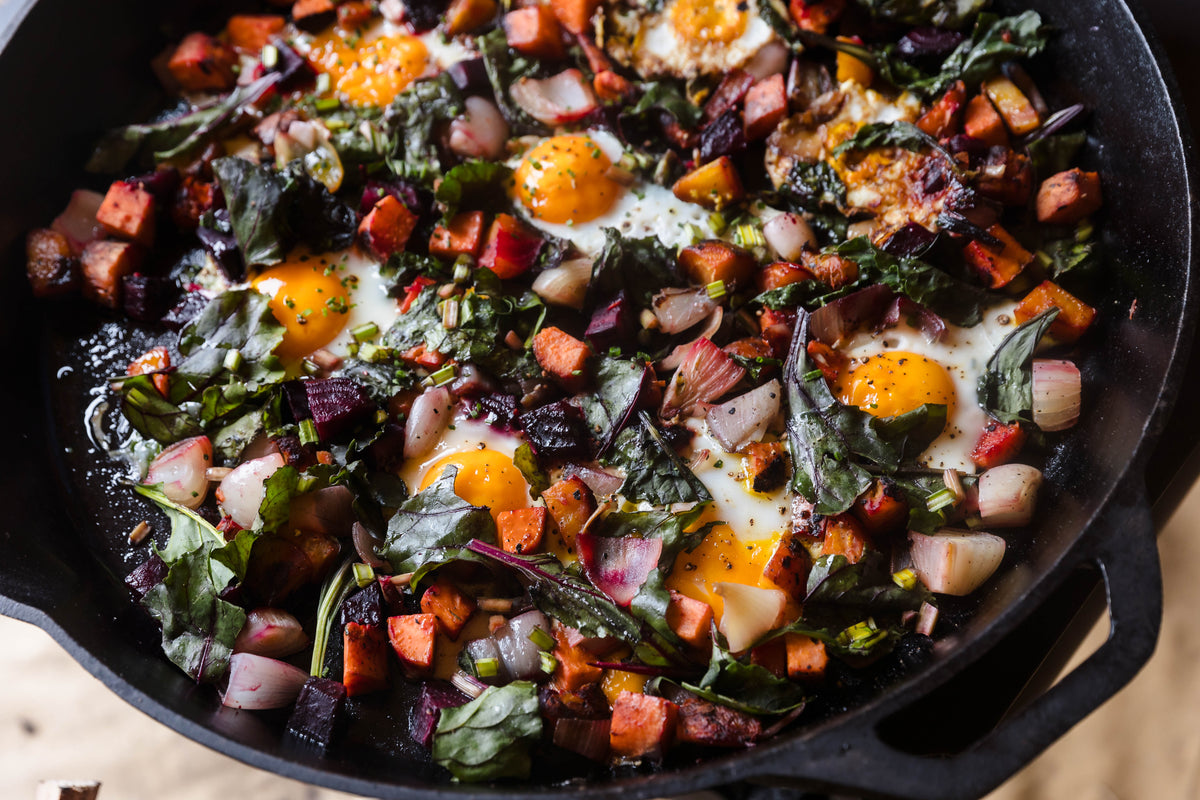 Roasted Beet and Sweet Potato Hash – Montana Mex